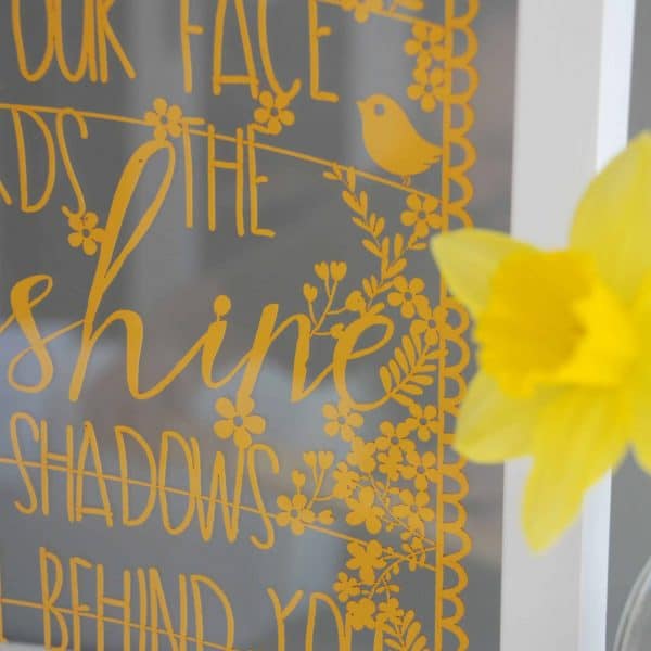 'Keep Your Face Towards The Sunshine' Papercut - Image 2