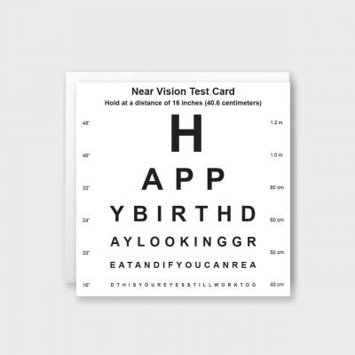 Happy Birthday — Eye Test Greeting Card