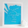 'Every Cloud Has a Silver Lining' Papercut