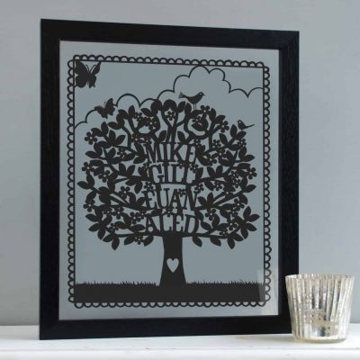 Family tree papercut from mooks design