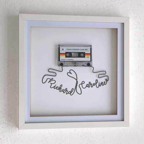 Personalised Cassette Mixtape Art Framed Papercut