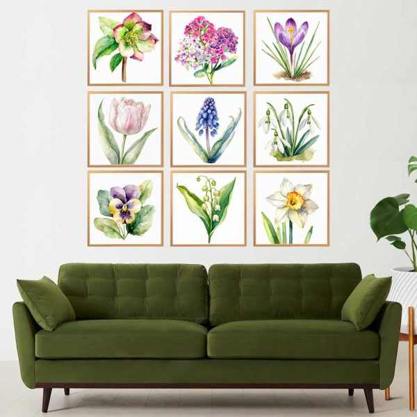 9 free botanical illustrations - spring florals