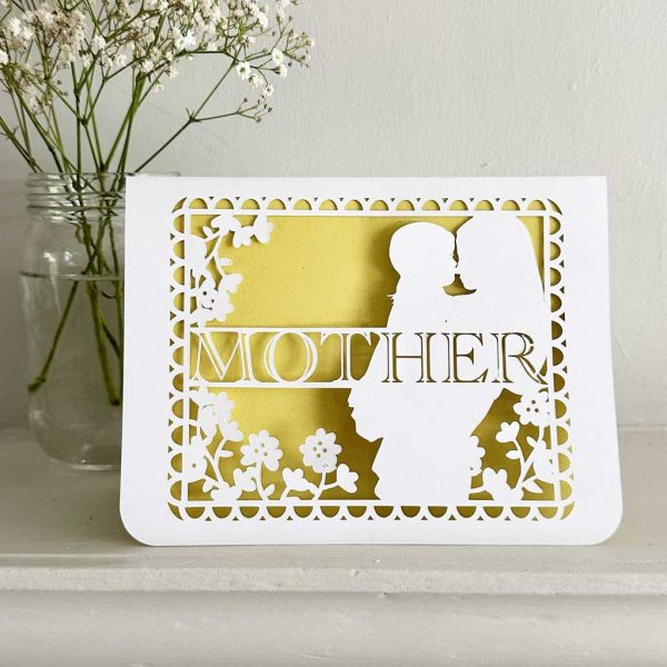 Looking for a sweet gift or card to make for Mother's Day? Why not try creating this beautiful 'Mother' papercut using our Mothers Day card template?