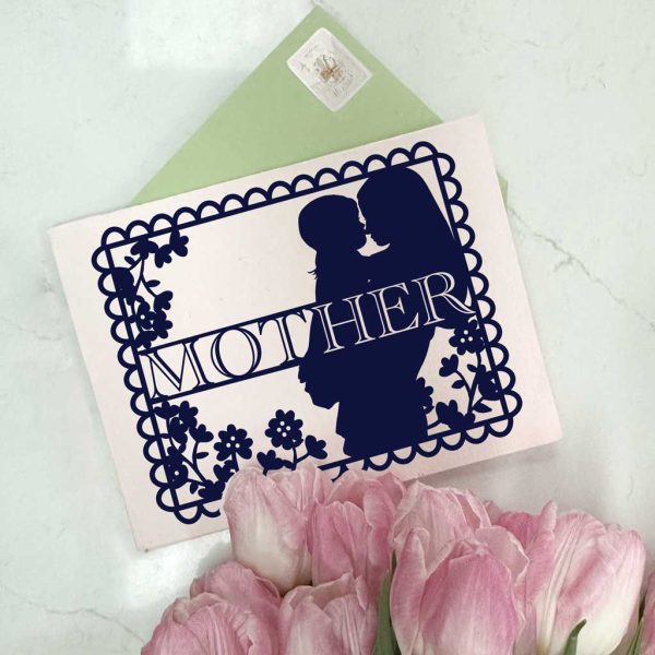 Looking for a sweet gift or card to make for Mother's Day? Why not try creating this beautiful 'Mother' card using our Mothers Day card template?